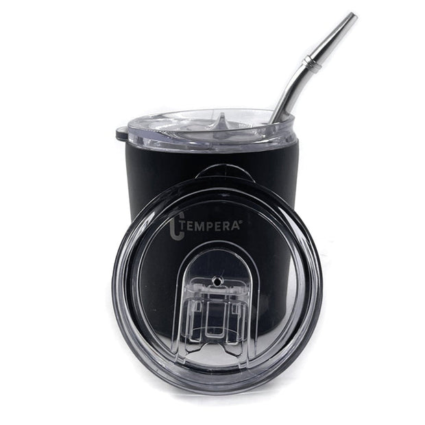 calebasse maté tempera acier inoxydable avec couvercle hermétique